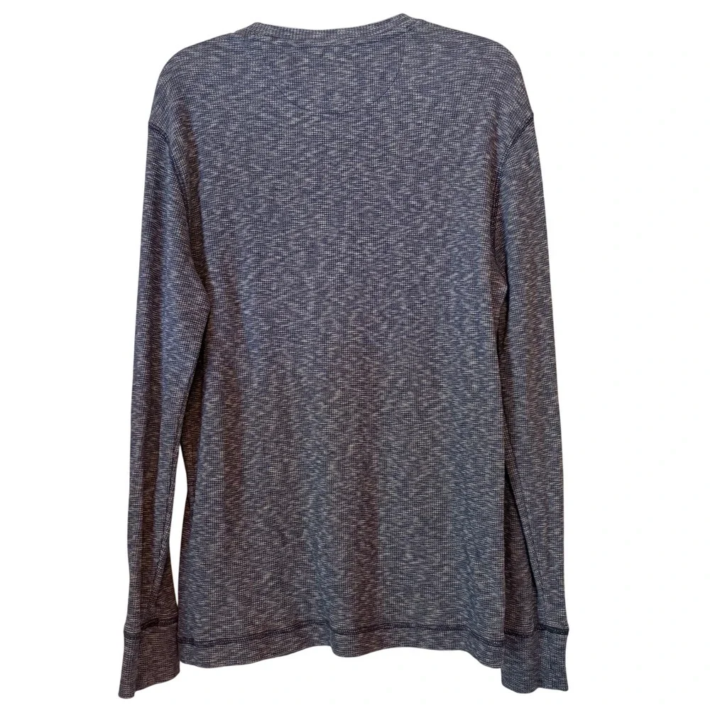 Banana Republic Men's‎ Thermal Waffle Long Sleeve Crew Neck T-Shirt Blue Medium